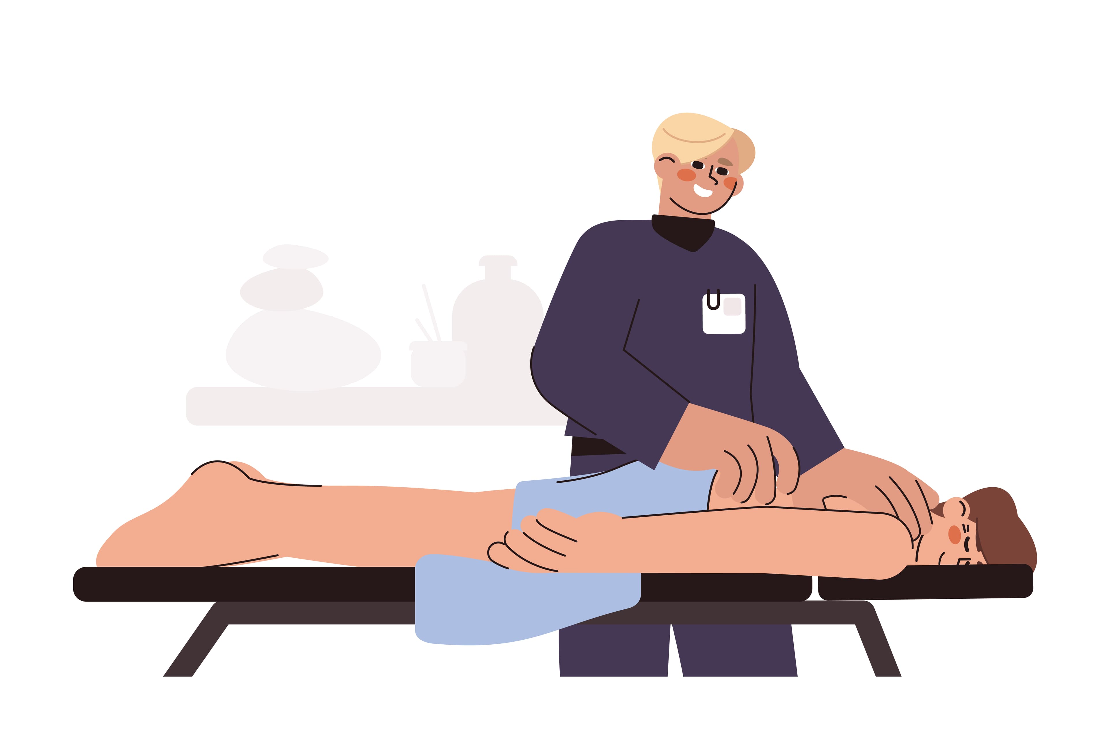 Chiropractor treating a patient