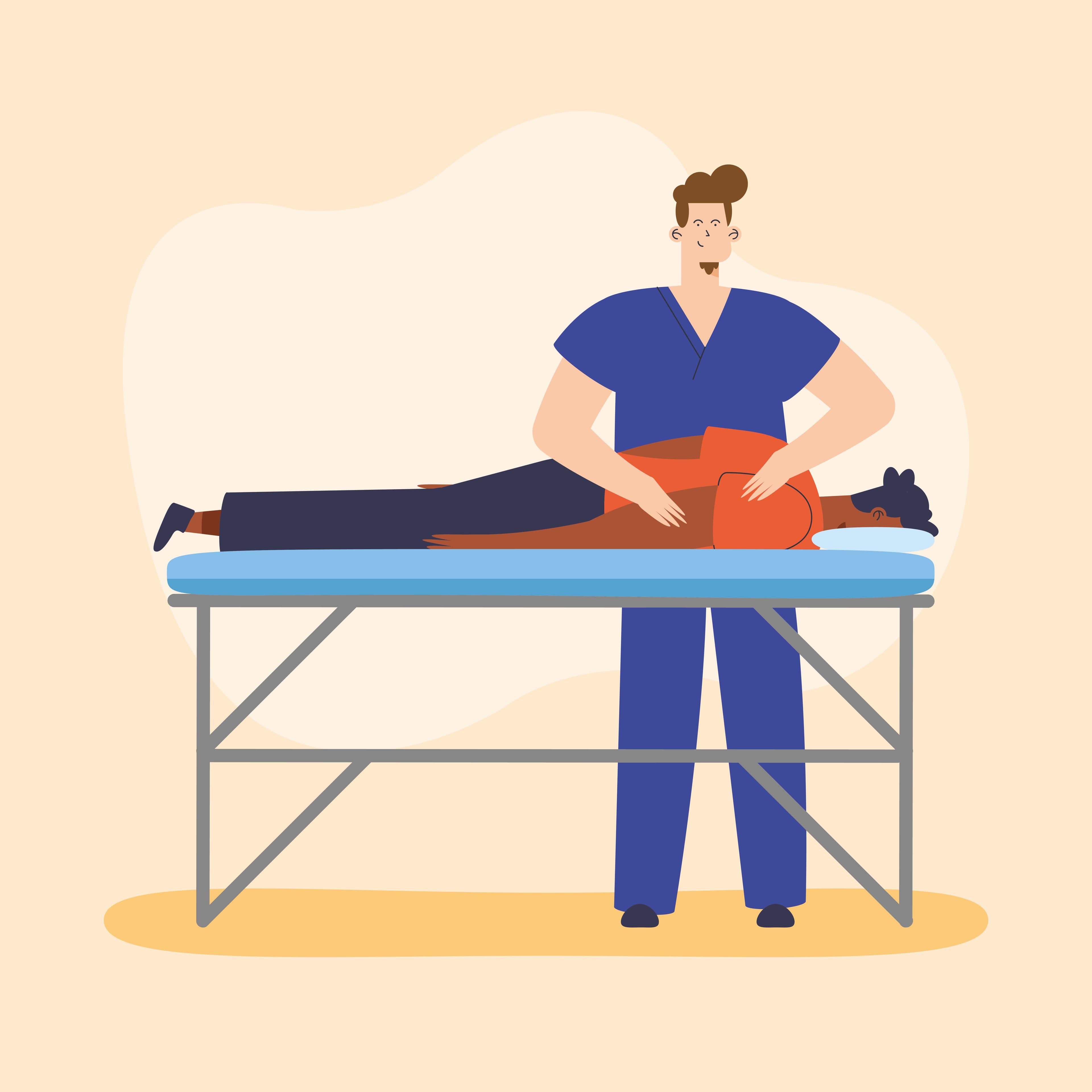 A patient receiving chiropractic care