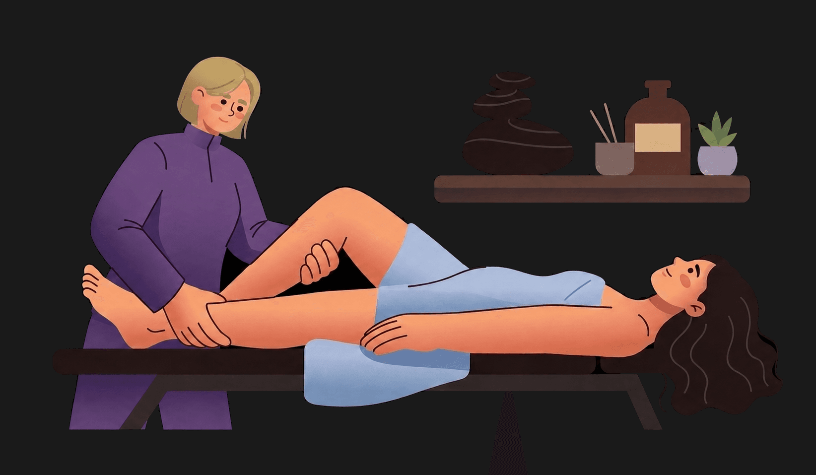 Chiropractor adjusting a patient on a treatment table